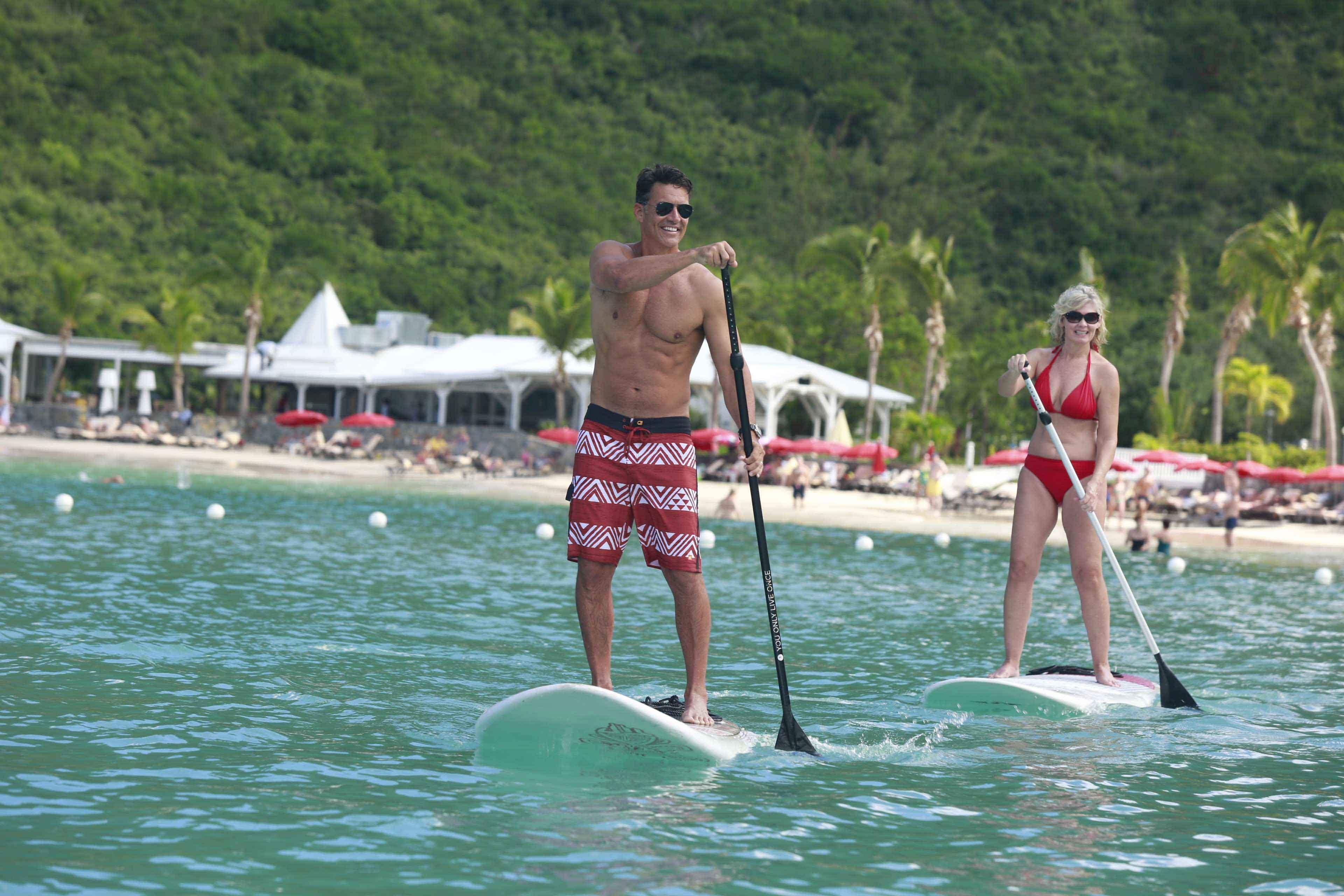 Paddle boarding in St. Martin